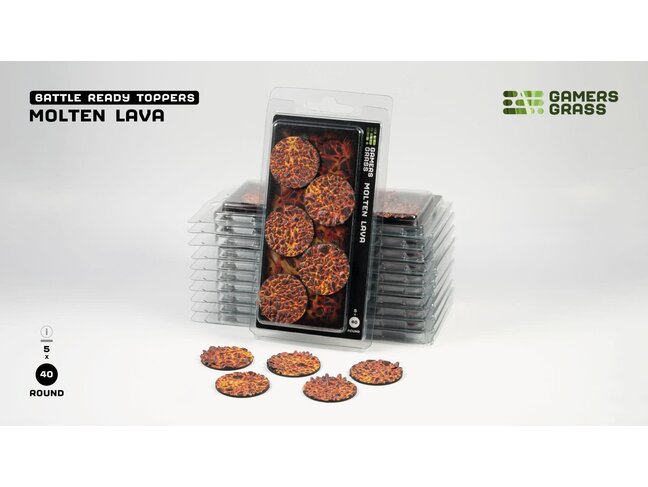 Gamers Grass Molten Lava - Round 40mm (5)