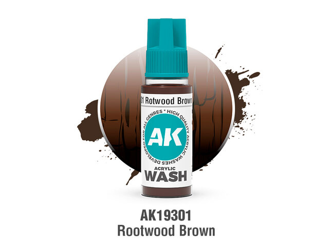 AK Interactive Acrylic Wash - Rotwood Brown