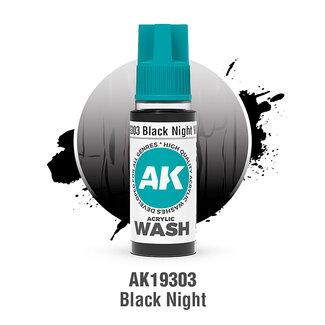 AK Interactive Acrylic Wash - Black Night