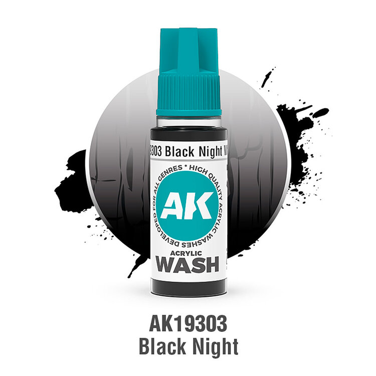 AK Interactive AK Interactive: Acrylic Wash - Black Night