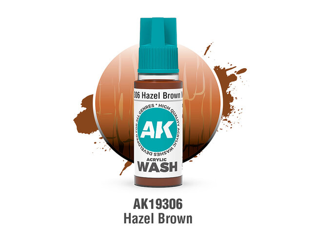 AK Interactive Acrylic Wash - Hazel Brown