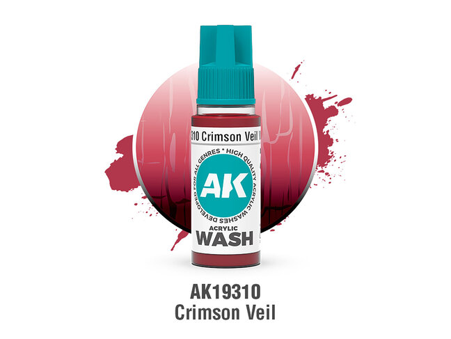 AK Interactive Acrylic Wash - Crimson Veil