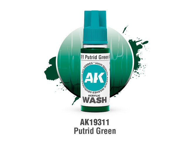 AK Interactive Acrylic Wash - Putrid Green