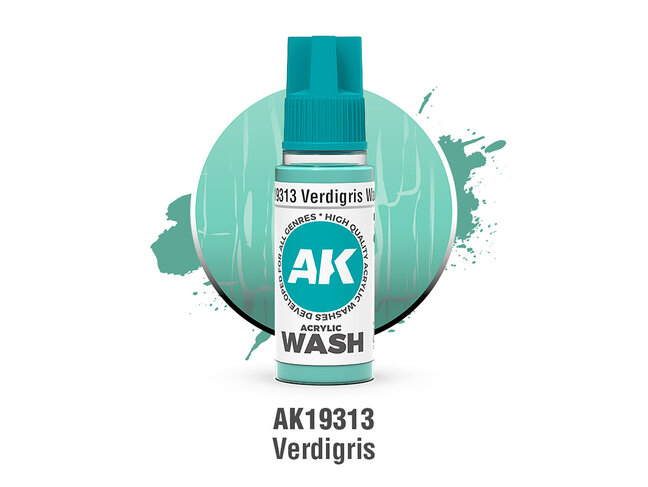 AK Interactive Acrylic Wash - Verdigris