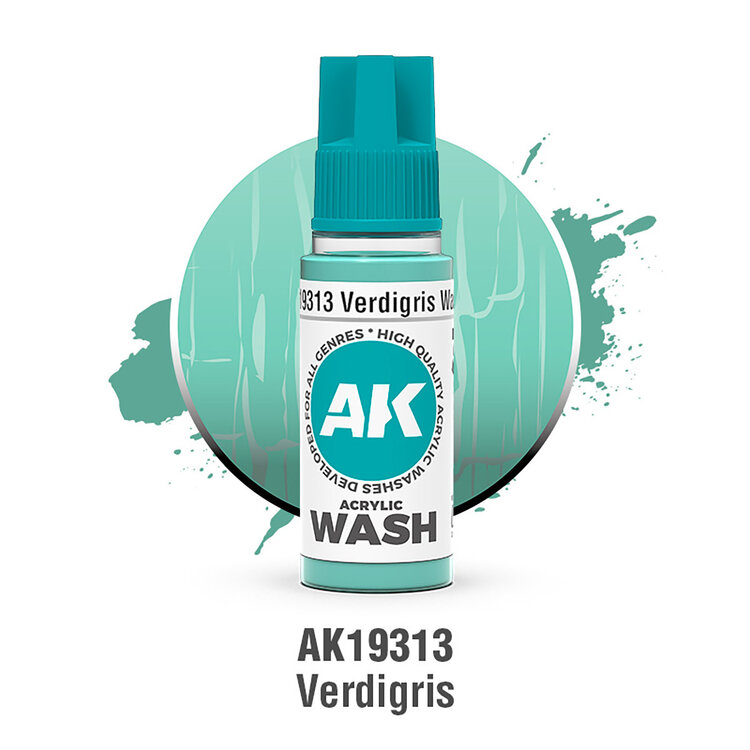AK Interactive AK Interactive: Acrylic Wash - Verdigris