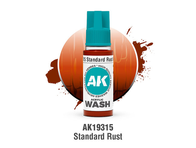 AK Interactive Acrylic Wash - Standard Rust