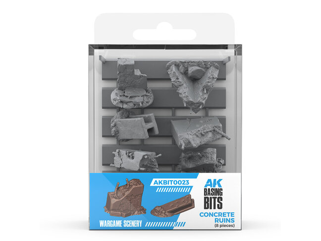 AK Interactive Basing Bits: Wargame Scenery - Concrete Ruins
