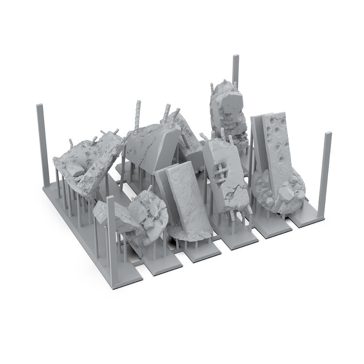 AK Interactive AK Interactive - Basing Bits: Wargame Scenery - Concrete Ruins