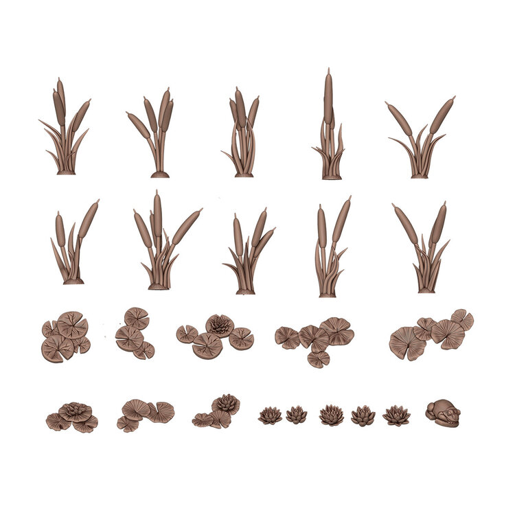 AK Interactive AK Interactive - Basing Bits: Plants - Water Lilies & Cattails