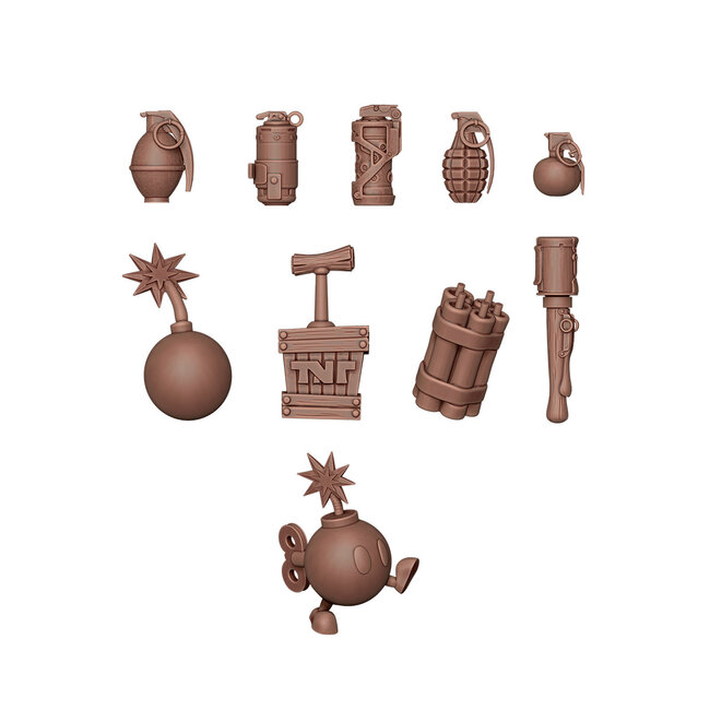 AK Interactive AK Interactive - Basing Bits: Wargame Scenery - Bombs & Grenades