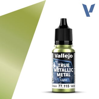 Vallejo True Metallic Metal - Light - Amber Green