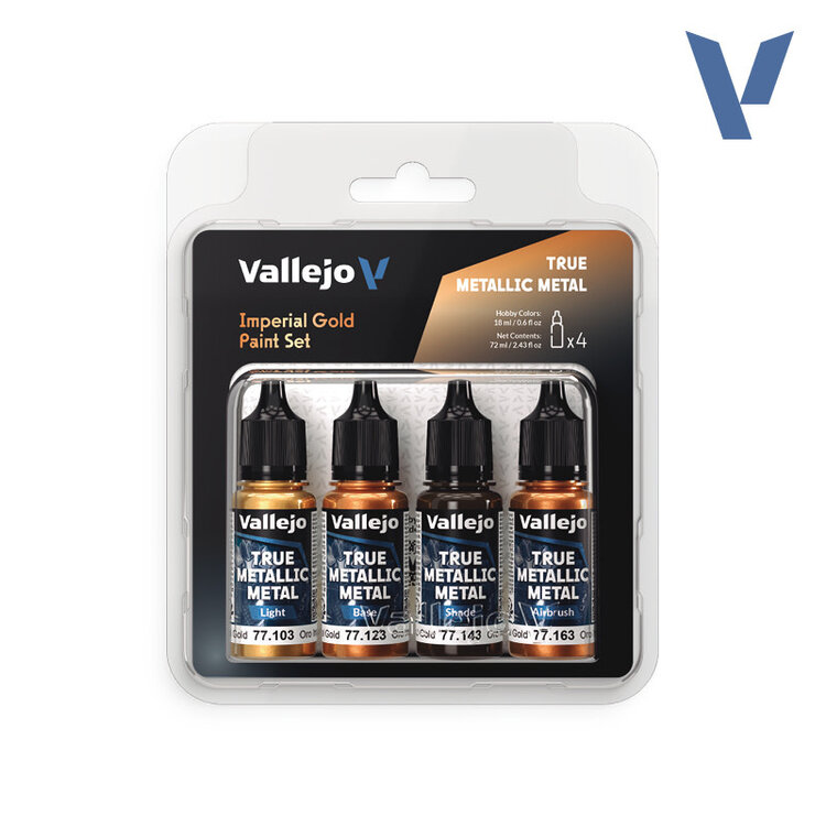 Vallejo Vallejo: True Metallic Metal - Paint Set - Imperial Gold
