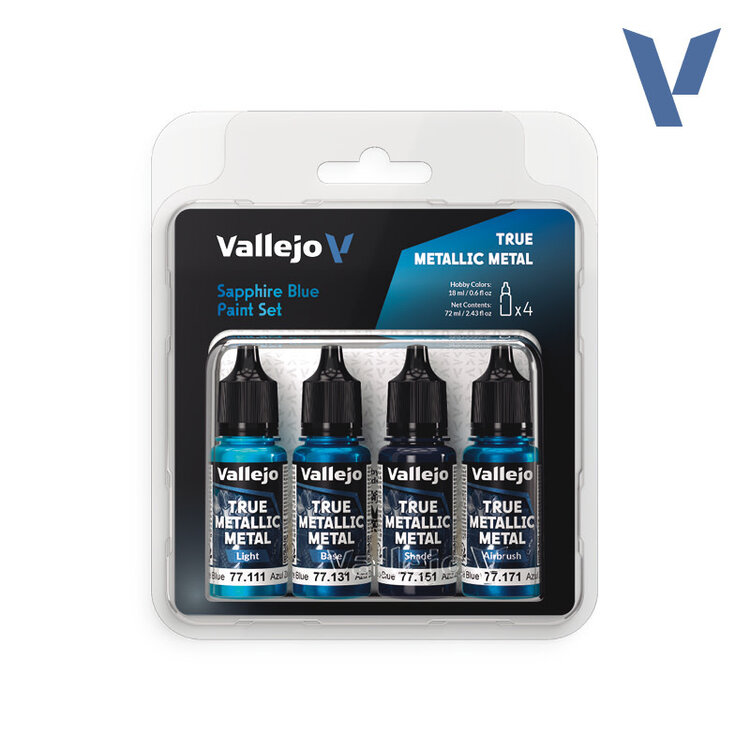 Vallejo Vallejo: True Metallic Metal - Paint Set - Sapphire Blue