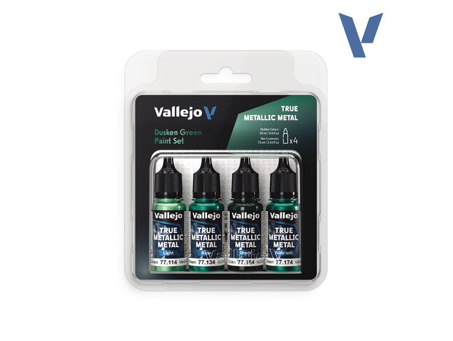 Vallejo True Metallic Metal - Paint Set - Dusken Green