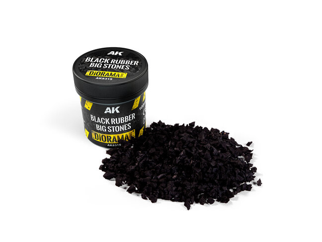 AK Interactive Black Rubber Big Stones - 100ml