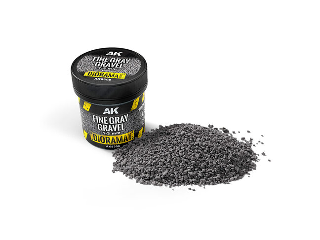AK Interactive Fine Gray Gravel 1-3mm - 100ml