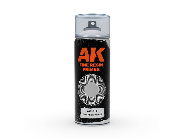 AK Interactive Spray: Fine Resin Primer - Grey