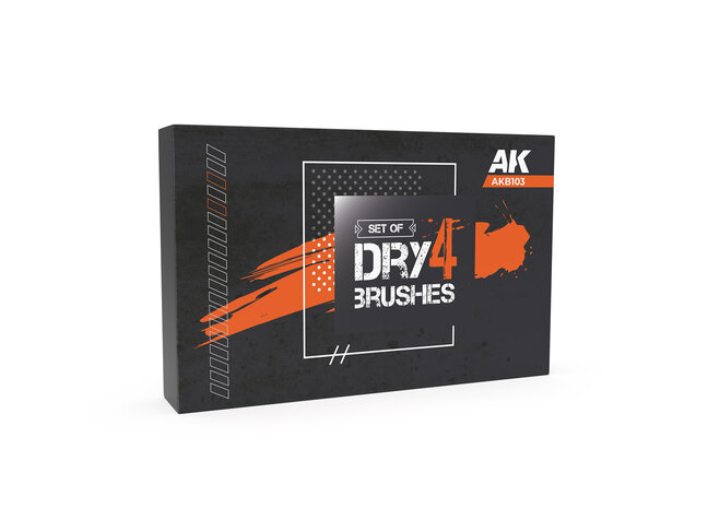 AK Interactive Set of Dry Brushes (4)