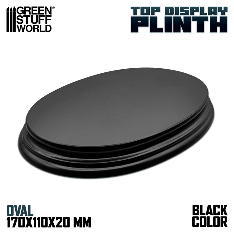 Green Stuff World Green Stuff World: Display Plinth - Oval 170x110mm - Black