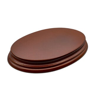 Green Stuff World Display Plinth - Oval 170x110mm - Hazelnut Brown