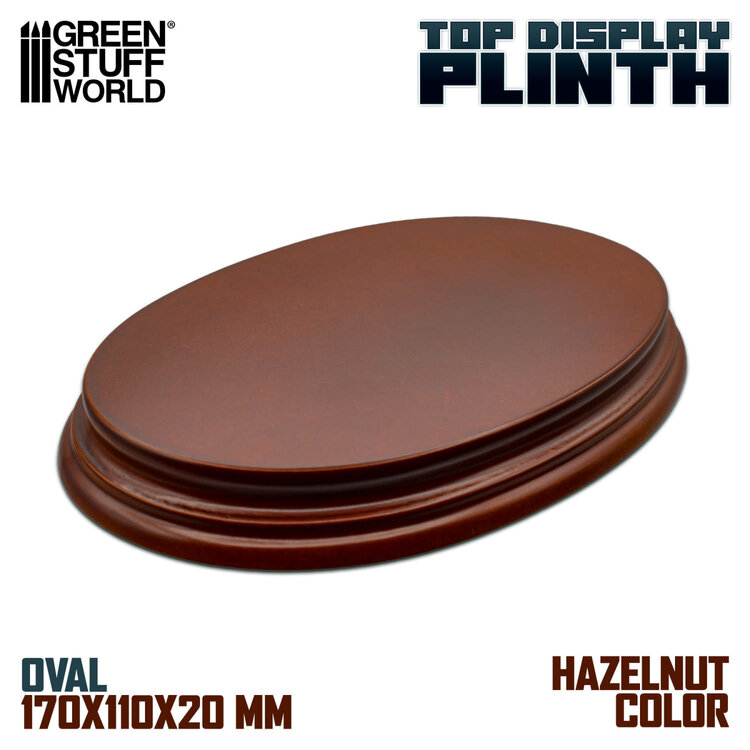 Green Stuff World Green Stuff World: Display Plinth - Oval 170x110mm - Hazelnut Brown