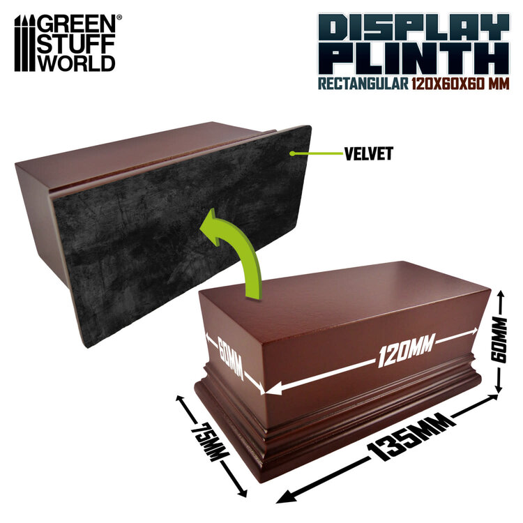 Green Stuff World Green Stuff World: Display Plinth - Rectangular 120x60mm - Hazelnut Brown