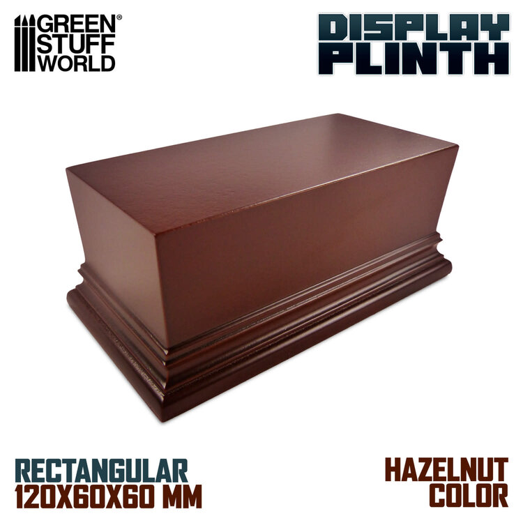 Green Stuff World Green Stuff World: Display Plinth - Rectangular 120x60mm - Hazelnut Brown