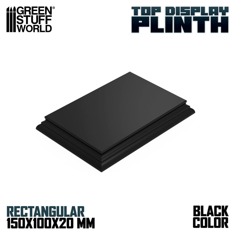 Green Stuff World Green Stuff World: Display Plinth - Rectangular 150x100mm - Black