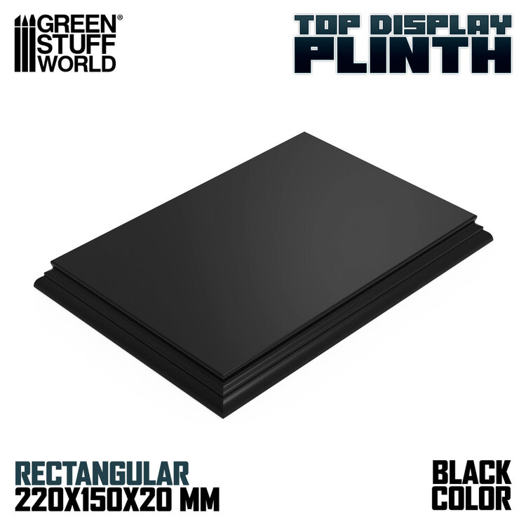 Green Stuff World Green Stuff World: Display Plinth - Rectangular 220x150mm - Black