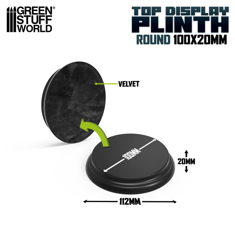 Green Stuff World Green Stuff World: Display Plinth - Round 100mm - Black