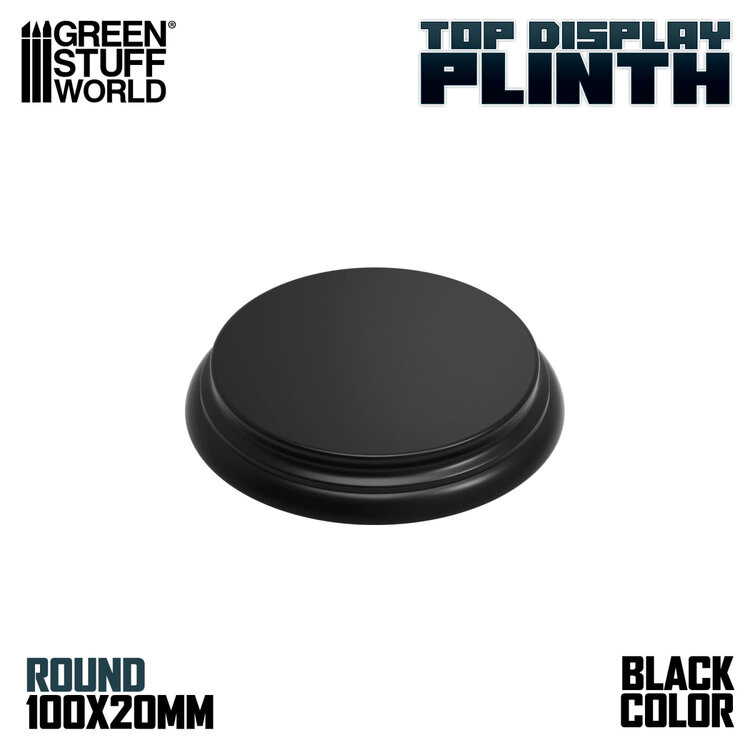 Green Stuff World Green Stuff World: Display Plinth - Round 100mm - Black
