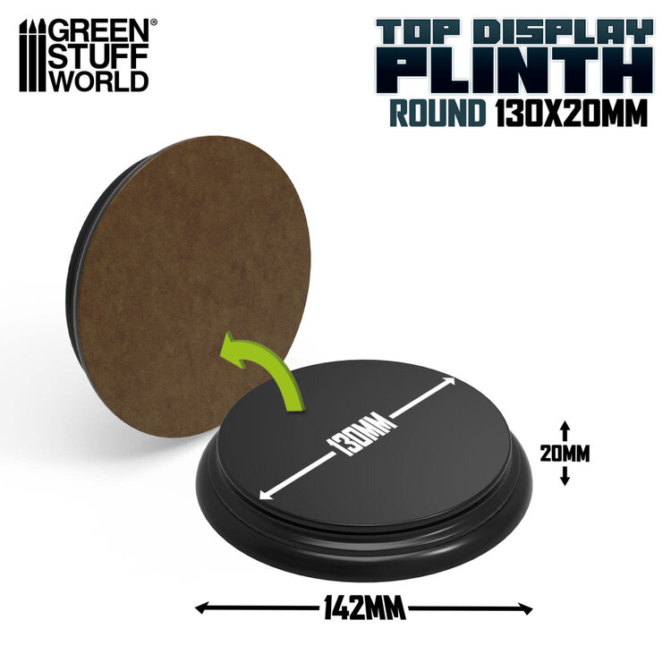 Green Stuff World Green Stuff World: Display Plinth - Round 130mm - Black