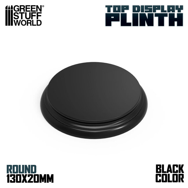 Green Stuff World Green Stuff World: Display Plinth - Round 130mm - Black