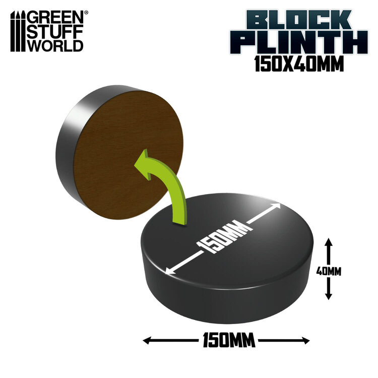 Green Stuff World Green Stuff World: Display Plinth - Round 150mm - Black