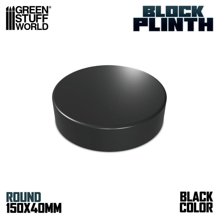 Green Stuff World Green Stuff World: Display Plinth - Round 150mm - Black