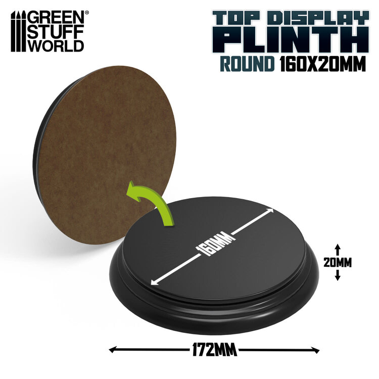 Green Stuff World Green Stuff World: Display Plinth - Round 160mm - Black