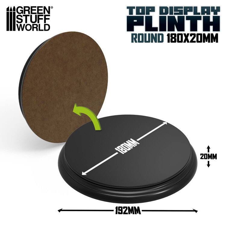 Green Stuff World Green Stuff World: Display Plinth - Round 180mm - Black