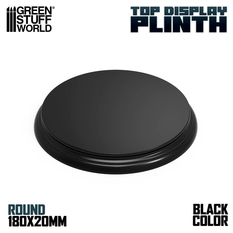 Green Stuff World Green Stuff World: Display Plinth - Round 180mm - Black