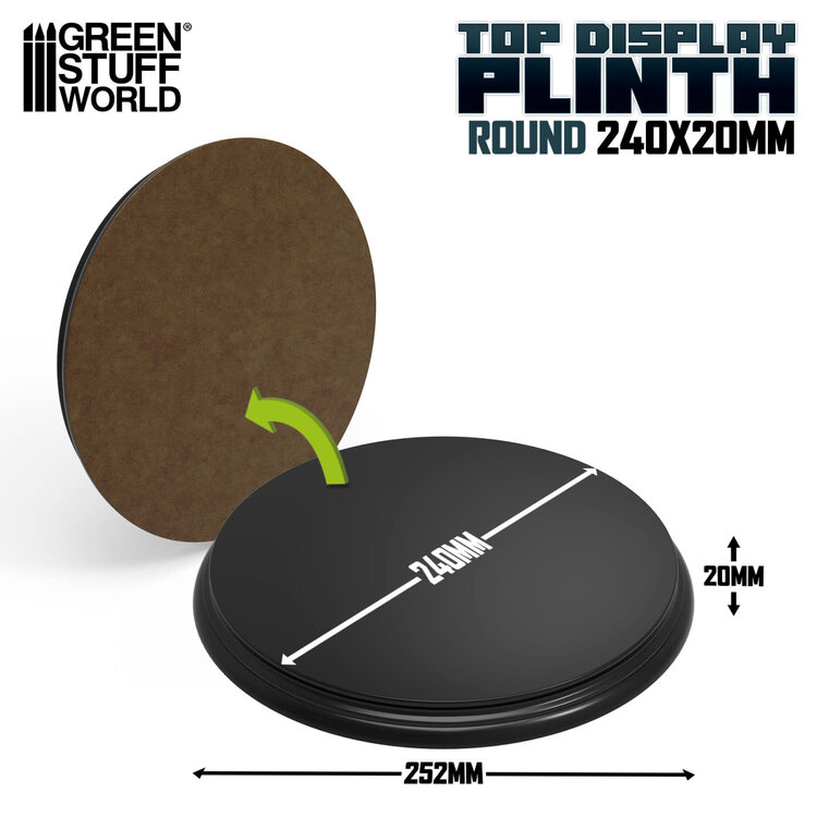 Green Stuff World Green Stuff World: Display Plinth - Round 240mm - Black