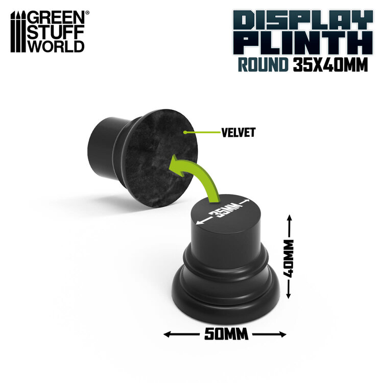 Green Stuff World Green Stuff World: Display Plinth - Round 35mm - Black
