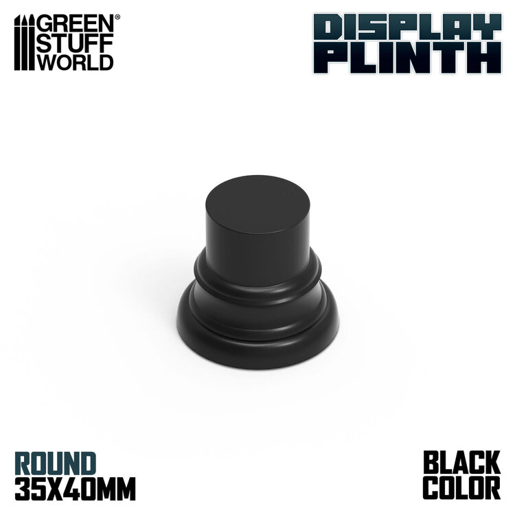 Green Stuff World Green Stuff World: Display Plinth - Round 35mm - Black
