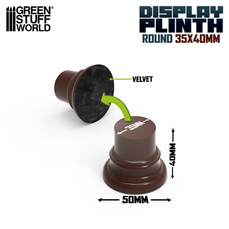 Green Stuff World Green Stuff World: Display Plinth - Round 35mm - Hazelnut Brown