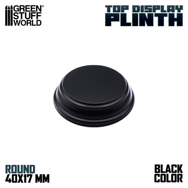 Green Stuff World Green Stuff World: Display Plinth - Round 40mm - Black