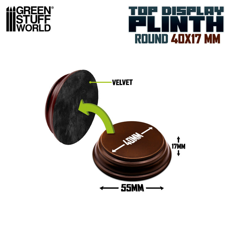 Green Stuff World Green Stuff World: Display Plinth - Round 40mm - Hazelnut Brown