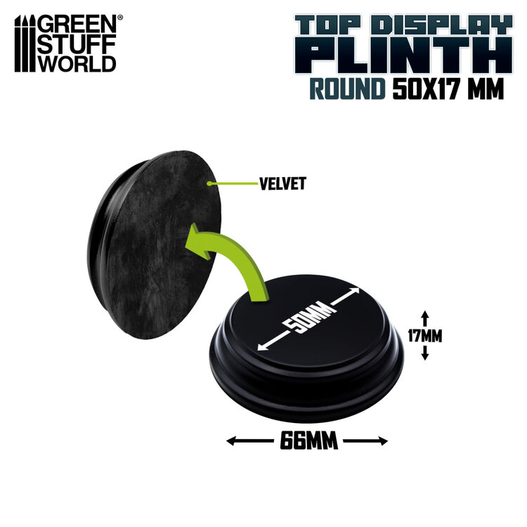 Green Stuff World Green Stuff World: Display Plinth - Round 50mm - Black