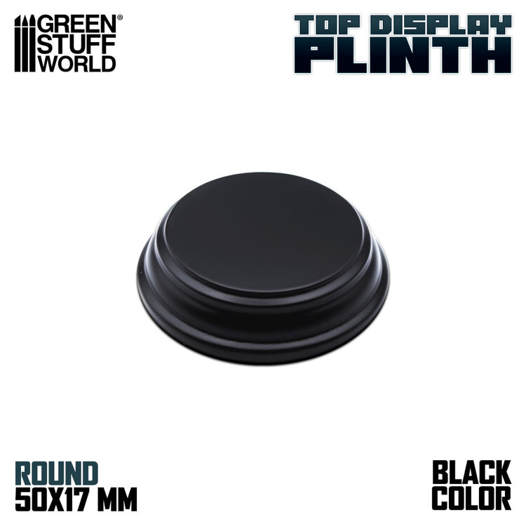 Green Stuff World Green Stuff World: Display Plinth - Round 50mm - Black