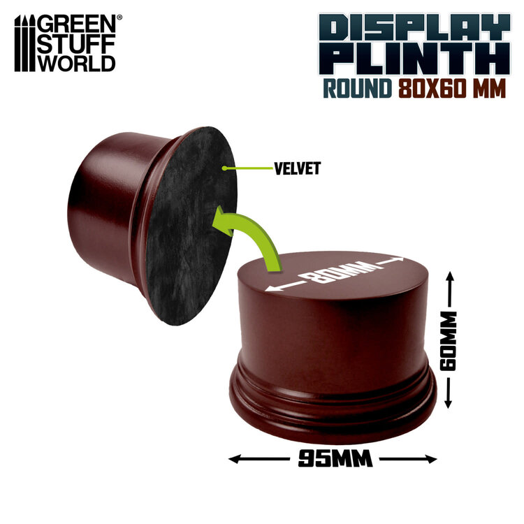 Green Stuff World Green Stuff World: Display Plinth - Round 80mm - Hazelnut Brown