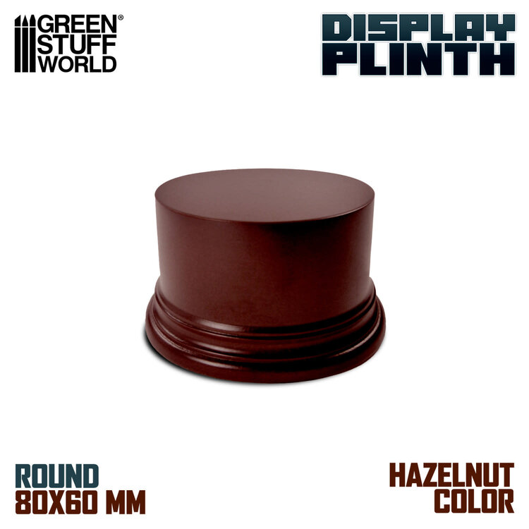 Green Stuff World Green Stuff World: Display Plinth - Round 80mm - Hazelnut Brown