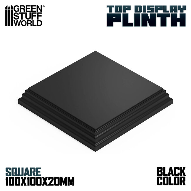 Green Stuff World Green Stuff World: Display Plinth - Square 100mm - Black