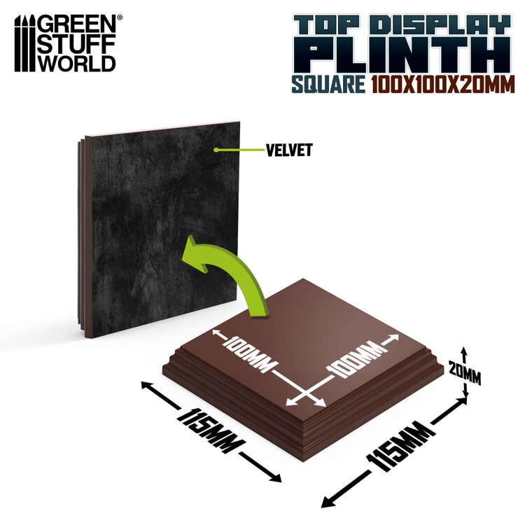 Green Stuff World Green Stuff World: Display Plinth - Square 100mm - Hazelnut Brown